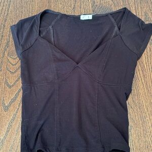 Garage v neck going out top